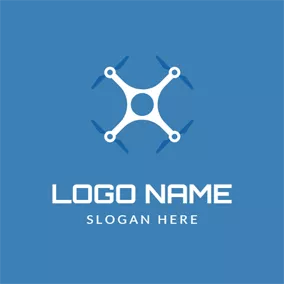 Flugzeuglogo Simple Drone Icon logo design
