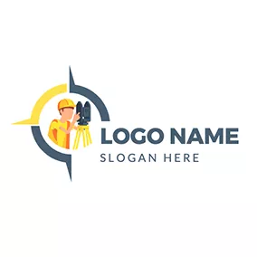 Survey Logo Simple Equipment Professional Surveyor logo design