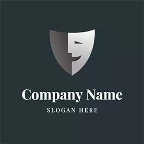 Drama Logo Simple Face Smile Funny logo design
