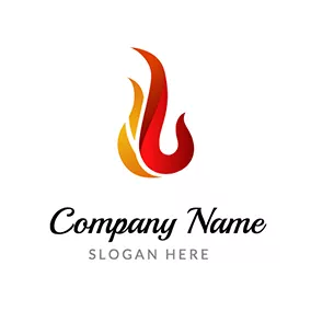 Abstract Logo Simple Fire Logo logo design