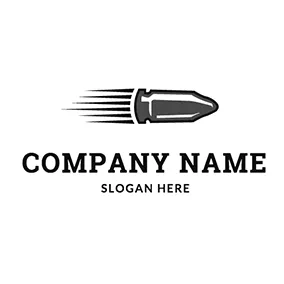 Bullet Logo Simple Flying Bullet logo design