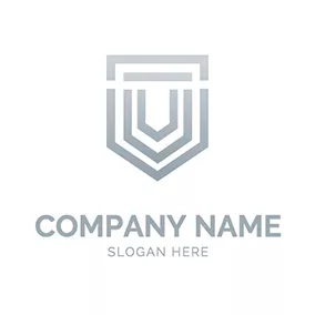 Abstract Logo Simple Gradient Shape Shield logo design