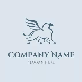 Griffin Logo Simple Green Griffin logo design