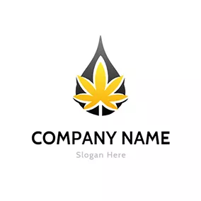Leaf Logo Simple Leaf and Oil Drop logo design