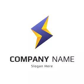 Logotipo Industrial Simple Lightning Power Icon logo design