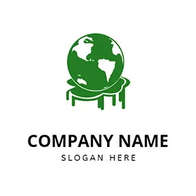 Environment & Green Logo Simple Melting Earth Global Warming logo design