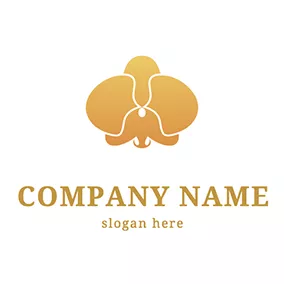 Orchid Logo Simple Orchid Icon logo design