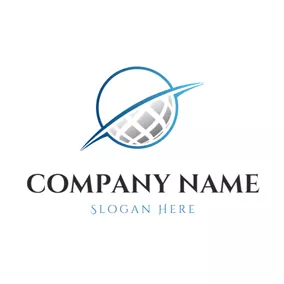 Planet Logo Simple Planet and Orbit logo design