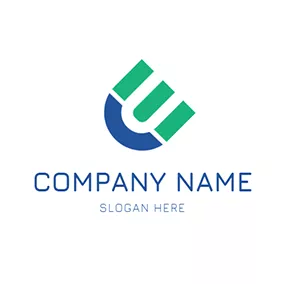 E Logo Simple Reconstructed Letter E U logo design