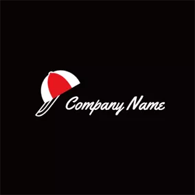 Cap Logo Simple Red and White Cap logo design