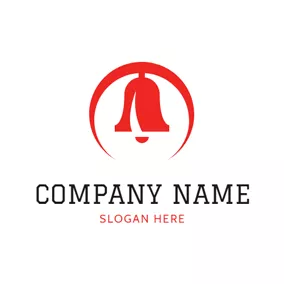 Bell Logo Simple Red Bell Icon logo design