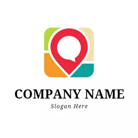 Standort Logo Simple Red Location Icon logo design