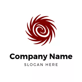 Tornado Logo Simple Red Tornado Icon logo design