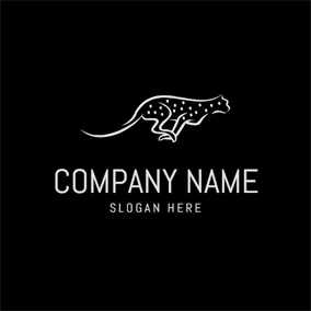 Panther Logo Simple Running Cheetah logo design