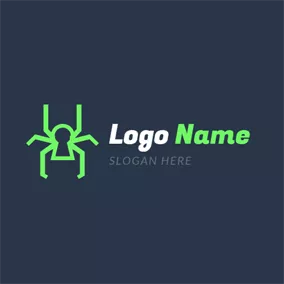 スパイダーロゴ Simple Spider Icon logo design