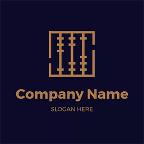 Finance & Insurance Logo Simple Square Abacus Calculate logo design