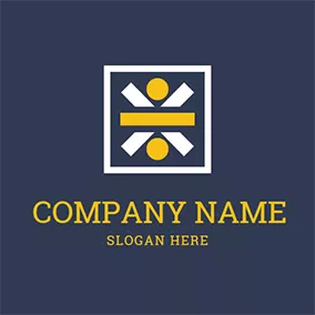 Finance & Insurance Logo Simple Square and Math Rule logo design