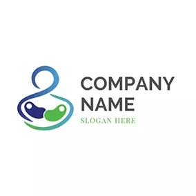 Twins Logo Simple Swaddle Enfant Twins logo design