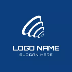 Tornado Logo Simple White Hurricane Icon logo design