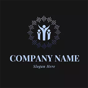 Light Logo Singer Circle Light Choir logo design