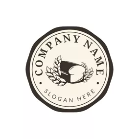 Sketch Logo Sketch Wheat and Bread logo design