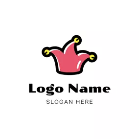 Joker Logo Small Bell and Joker Hat logo design