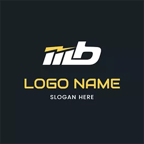 Mb Logo Small Lightning and M B logo design