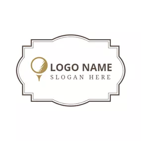 Club Logo Small White Golf Badge logo design