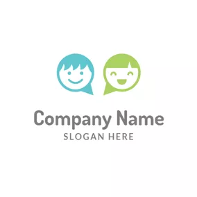 Children & Childcare Logo Smiling Kids and Daycare logo design
