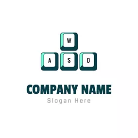 Keyboard Logo Solid Keyboard Logo logo design