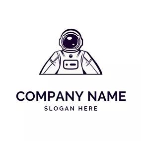 Astronaut Logo Space Suit and Astronaut logo design
