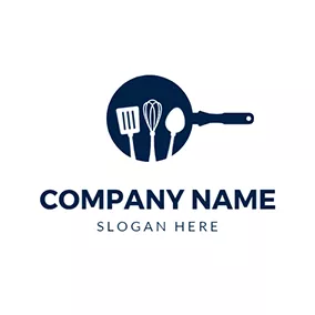Pan Logo Spatula Stirrer and Pan logo design