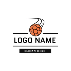 Handball Logo Speed and Yellow Handball logo design