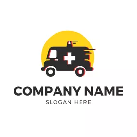 Healthcare Logo Speed Black Ambulance logo design