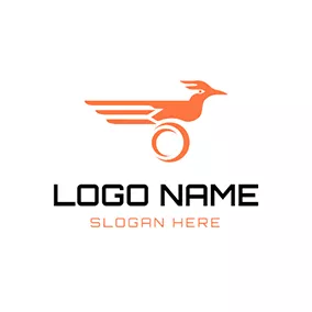 Roadrunner Logo Speed Circle Roadrunner Outline logo design