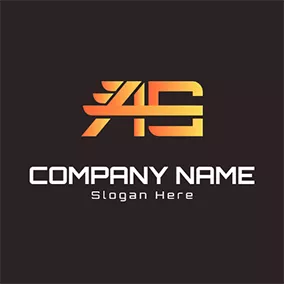 Letter Logo Speed Gradient Letter A S logo design