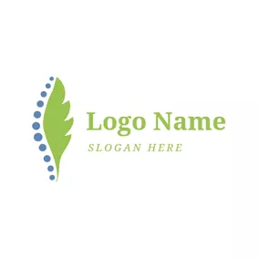 Spine Logo Spine and Medicinal Herb logo design