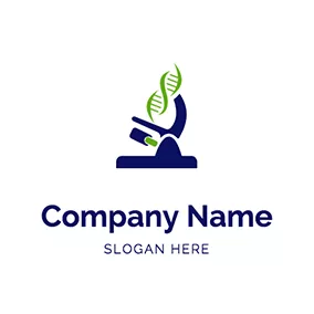 DNA Logo Spiral Dna Abstract Microscope logo design