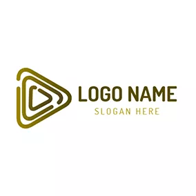 螺旋狀logo Spiral Play Button logo design