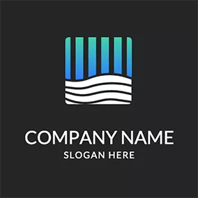 Aurora Logo Square Abstract Water Aurora logo design