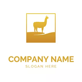 Outline Logo Square and Llama Outline logo design