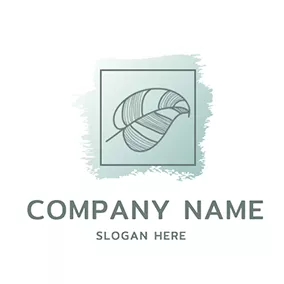 Logótipo De Aguarela Square Leaf Pigment Watercolor logo design