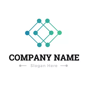 Molecule Logo Square Overlapping Molecule logo design