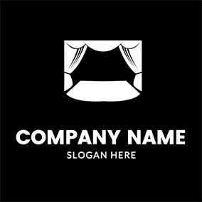 Drama Logo Stage and Curtain logo design