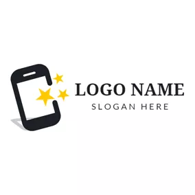 Science & Technology Logo Star and Mobile Phone logo design