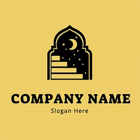 Star Logo Star Moon and Glorious Gate logo design