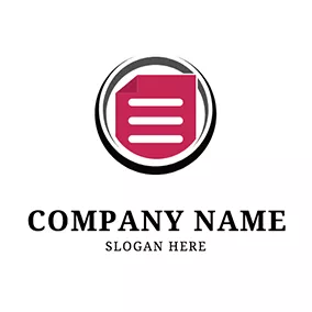 Report Logo Stereoscopic Circle Document Report logo design