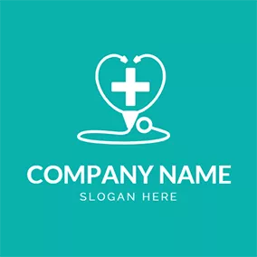 Stethoscope Logo Stethoscope and Cross logo design