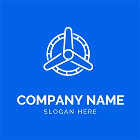 Propeller Logo Stripe Circle and Simple Propeller logo design