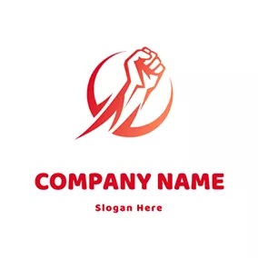 Fight Logo Strong Fist Punching logo design